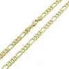 Mens 14k Yellow Real Solid Gold GF 8mm Italian Figaro Link Chain Halsband 24 tum som skickar alla föremål från en rök-215S