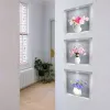 Stickers 3 Pcs Flower Stickers Adhesive Wall Fresh 3D Flowers Vase Applique Potting Decoration Decorative Decal