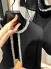 Édition correcte duigner ~ Automnwinter laine de laine mélangée décoration diamant lourde industrie ronde couche noire de laine noir + demi-jupe 9743 # bmce