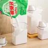 Dispenser di sapone liquido Detersivo in polvere multiuso per bucato, cereali alimentari, contenitore per la conservazione del riso, beccuccio per versare, misurino