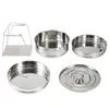 Double Boilers 3 Tier Stainless Steel Cooker Pot Set Cook Food Pressure Accessories Kitchen Cooking Steam