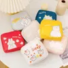 Sacs de rangement imperméables pour serviettes hygiéniques, pochette pour tampons, serviettes, porte-monnaie, maquillage de voyage, rouge à lèvres, organisateur de câbles de données Kawaii