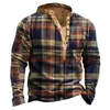 Sweats à capuche pour hommes Sweatshirts Hommes à la mode Plaid Pocket Cardigan Zipper Manteau décoratif Hoodless Pull coupe-vent Streetwear Randonnée 24328