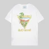 T-shirt da uomo firmate T-shirt casual Casablanca Summer Casablanca T-shirt a maniche corte con stampa di frutta tropicale CVMH