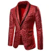 Parlak Altın Glitter Suit Erkekler Ceket 2022 Marka Şal Yakası One Butt Blazer Mens Party Düğün Damat Balo Dr Blazers Z3ie#