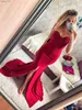 Basic Casual Dresses Sexy Strapless Long Black Maxi Dress Front Slit Bare Shoulder Red Womens Evening Summer Night Gown Party Maternity yq240328