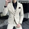 Männer Smoking Slim Fit Schmetterling Stickerei Busin Party Prom Bräutigam Hochzeit Anzug Sänger Tänzer Kostüm Bühne 3-teiliges Schal Revers e7qh #