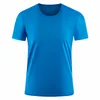 Schnell trocknendes T-Shirt Sommer atmungsaktiv Rundhals Top Einfarbig Sport Männer / Frauen Gleiche Hemden Individuell bedruckte Stickerei Test N7Vu #