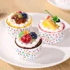 Disposable Cups Straws 100pcs Polka Dot Paper Treat Dessert Bowls For Sundae Cake Ice Cream Festive Party Supplies