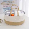 Cotton Baby Diaper Caddy Organizer Storage Storage Bin Storing Essentials Compartmental 240328