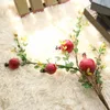 Decorative Flowers Artificial Fruits Branches Simulated Pomegranate Fruit Branch Berry Flower Home Decoration Ornament Po Props