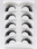 Nya 3D Mink Eyelashes Cat Lashes 5 par Winged Wispy Natural False Makeup Fox Eye Faux Mink Eyelashes 683