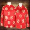 Ethnic Clothing Vintage Button Down Kongfu Satin Tang Clothes Chinese Style Coat Taichi Jacket Wome Men Year Cheongsam Tops Bigsize 3Xl4Xl