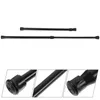 Shower Curtains 2 Pcs Punch-free Curtain Pole Metal Clothing Drying Rod Black Clothes Iron Rail