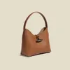 Factory Source High Quality Handbags Is 2024 Genuine Leather Bamboo Underarm Bag New Product High Grade Single Shoulder Live Selling Fashion