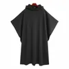 Stylish Men Cloak Coats Cape Cape Solid Loose 2023 Streetwear Punk Style Windproof Men LG Chic Chic PCHO inderun e9ur##