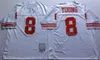 الذكرى 75 مراقبة كرة القدم 8 Steve Young Jersey Retro 16 Joe Montana 42 Ronnie Lott 80 Jerry Rice 1989 1994 Vintage Stitched Red White Black Quality