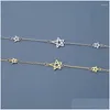 Kedjelänkarmband Enshir Vintage Hollow Star Armband för kvinnor Temperament Party Jewelry Gift Drop Delivery OT0EB