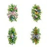 Dekorative Blumen Ostern künstlicher Weingirlanddekorationen für Home Tischdekor Elegant mit Blättern Blumenkranz