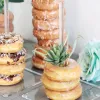 Almofada 1pc acrílico donut stands claro bagels titular donut sobremesa suporte mesa para festa de aniversário de casamento tratar exibição decoração