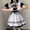 2021 svart söt lolita piga kostymer flickor kvinnor härlig piga cosplay uniform animati visa japansk outfit dr kläder f3xn#