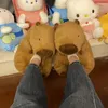 Slippers Capybara Plush Cartoon Cute Lovely Soft Stuffed Animals Plushy Shoes Cozy Capibara Clap Ring Winter Indoor Warm Summer Hot With Box