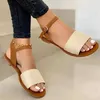 Sandali Scarpe basse da donna Estate 2022 Cinghie per piedi Casual Roman Open Toes Gladiatore Moda Plus Size 43 H240328ZKPF