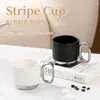 Tasses soucoupes Internet célébrité lumière luxe argent plaqué tasse à café avec haute valeur esthétique bureau en céramique eau après-midi tasse à thé