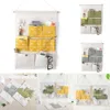 2024 7 Pockets Linen Storage Bags Hanging Wardrobe Sundries Storage Bag Jewelry Cosmetics Makeup Bag Organizer Kids Toys Organizer