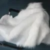 Fabric Shaggy Faux Fur Fabric Plush Craft Sewing Fur for DIY Christmas Halloween Winter Costume Santa Beard Miniature Dolls Costume