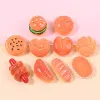 Miniaturen 100 Stück Kawaii Simulation Lebensmittel Flatback Harz Cabochon Hamburger Hot Dogs Brot DIY Scrapbooking für Mini-Küchenzubehör