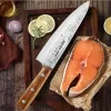 Messen Japanse Santoku Zalm Messen 15 st apanese Messen Set Gesmeed Visfilet Sushi Snijden Keuken Snijden Cleaver