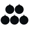 Bordmattor 5 Pack Electric Induction Hob Protector Mat Anti-halk Silikon Pad Scratch Cover Heat Isolated Black