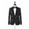 Znakomity szczyt Lapel Jacquard Men garnitus Slim Fit 2 -Place Chicka Wedding Party PROM TUXEDO Blazer+Spodnie luksusowy garnitur męski 2024 O8r8#