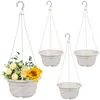 Vases 4 pcs Tuyau Suspendu Panier Plante Cintre Mural Plantes Support PVC Pots Pour Intérieur