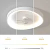 Led Ceiling Fans Chandelier Bedroom Living Room Nordic Macaron Invisible Fan Light Remote Control