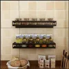 Racks Punchfree Kitchen Organisateur étagère Wallmountred Spice Rack Set Aluminium multifonction Kichen Storage Storage Rack Supplies Kitchen