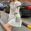 Robes décontractées Mode coréenne Kawaii Mini robe femmes blanc Harajuku manches longues vêtements d'automne tenues streetwear