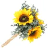 Decorative Flowers Simulated Sunflower Bride Supplies Pography Props Bouquet Bridal Imitation Wedding Decor Decorations