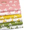 Fabric Haisen,Printed Twill Cotton Fabric,DIY Sewing Quilting Patchwork Cloth Set Material For Baby & Child,40x50cm,6pcs,Clover Series