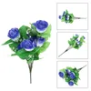 Fleurs décoratives 10pcs rose artificielle longue tige fausse roses de soie pour le bouquet de mariage bricolage Table maître de la pièce maîtresse de la maison