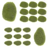 Decorative Flowers 20 Pcs Artificial Moss Stone Plant Green Stones Gardening Fake Flocking Faux Imitated Mossy