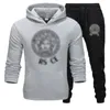 Designer Hoodie Men Fashion Moda Americana Novo outono grosso e capuz de inverno Conjunto de tendência Sports capuz calças de moletom Tamanho S-3xl.