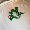Urok Heart Ice Cream małe kolczyki świąteczne dinozaur dla kobiet moda akrylowa kreatywna smok krople kolczyki dziewczyna biżuteria prezent Y240328