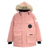 2024 Новые канадские мужские женские пуховые парки Puffer Coat Дизайнерские женские мужские парки Goose Длинный кленовый лист Каменный пуховик Пуховик с меховым воротником зимний подарок для любителей теплый