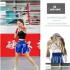 جذوع الملاكمة Muay Thai Shorts Men Women Kids Mma فنون القتال Sanda BJJ Fight Jujitsu Combat Pants Soft Muaythai Sports CL261L Drop D otrpl