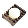 Tvålrätter Naturliga trä Bambu maträttrumshållare förvaringsställ Box behållare för badduschplatta badrum droppleverans hem trädgård otvij