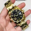 Designer Watches High Quality Classic Laojia Log Gold Black Flower Hela Automatic Mechanical Watch RZ1428