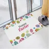 Alfombras de baño Mantas y tiros Franela Baño Absorción Feliz antideslizante Agua Huevos de Pascua Alfombra Cocina Decoración para el hogar