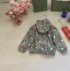 Cappotto per bambini di lusso giacche per bambini con cappuccio Green Flying Dragon Pattern abiti firmati per bambini Taglia 110-160 ragazzi ragazze Capispalla 24Mar